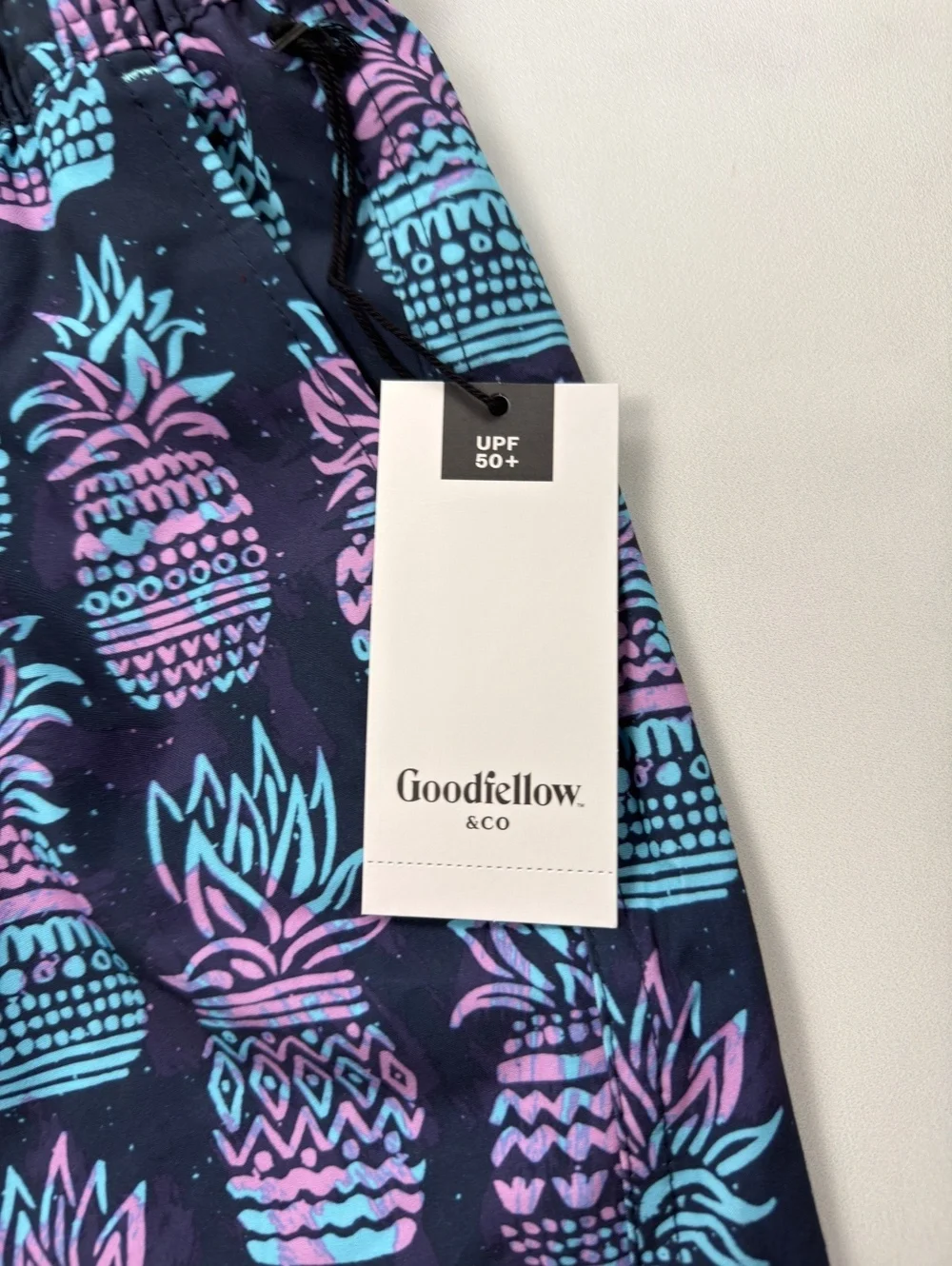 Goodfellow & Co Swim Trunks Navy Pineapple Print - Mens S NWT